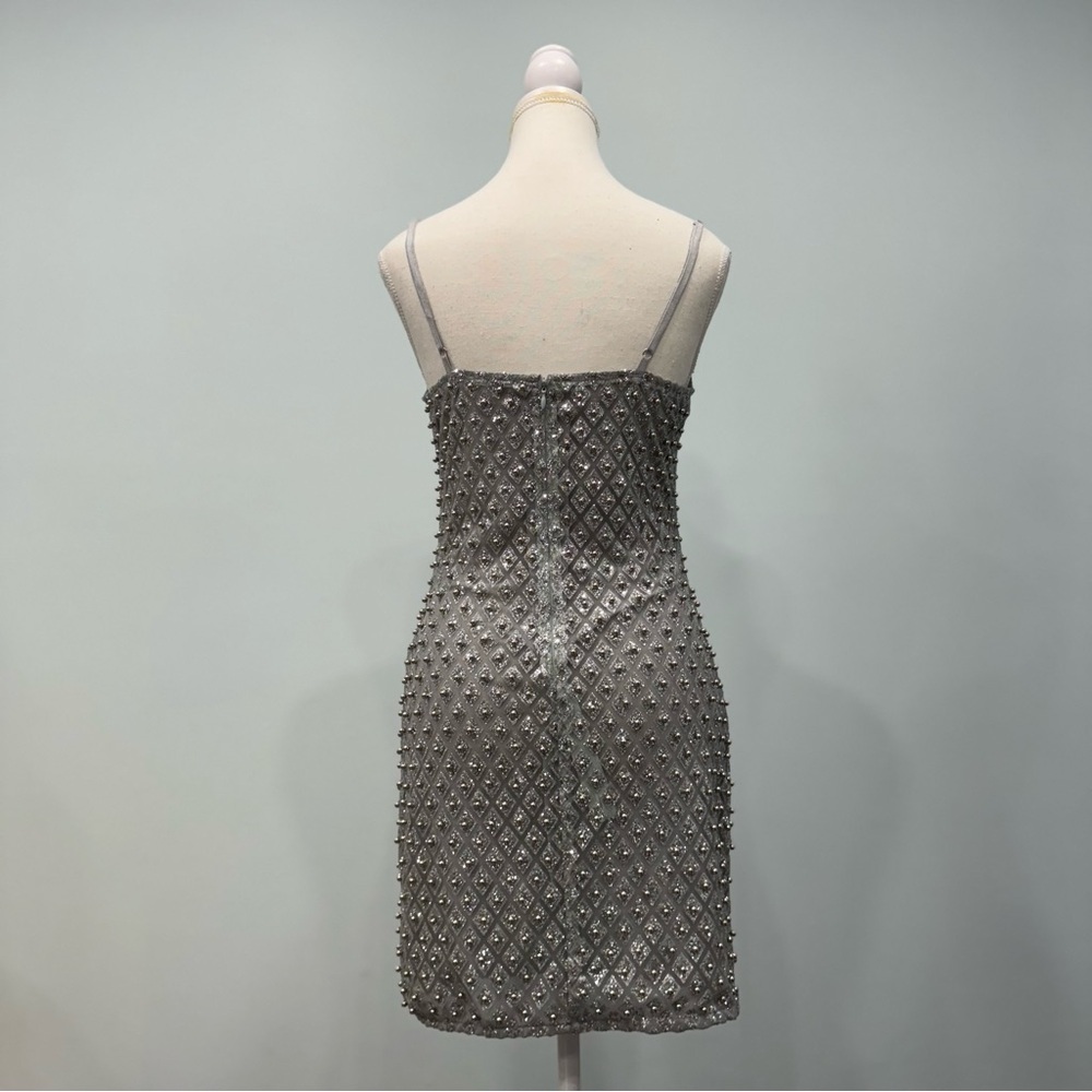 Fashion Nova Silver Roxi Dress Size Medium - Picture 6 of 12